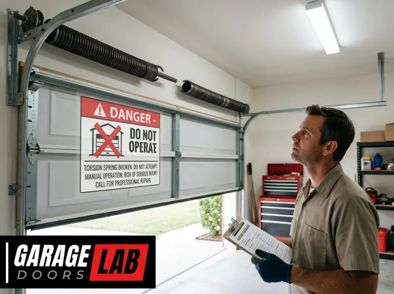 Can I Open My Garage Door If The Spring Broke-Fi